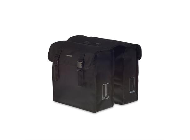 Basil Mara XL Sideveske Sett Sort, 35 ltr, Fixed Mounting Straps 