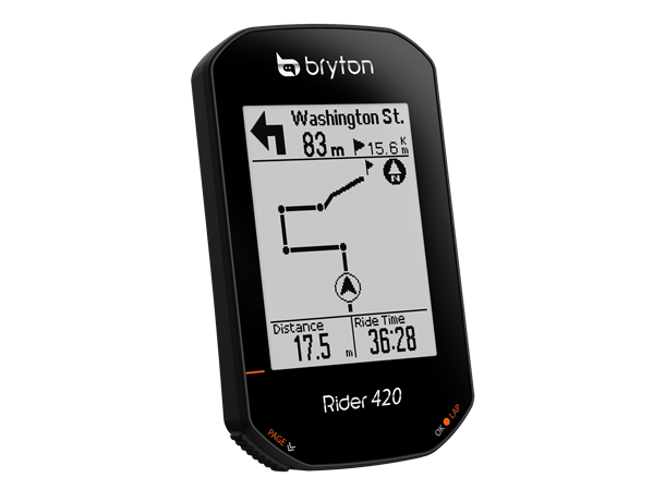 Bryton Rider 420E GPS Computer 2.3", 80+ funksjoner, full GNSS