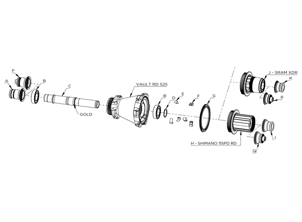 Easton Vault Spacer / Foring Spacer mellom nav og boss på Vault nav 