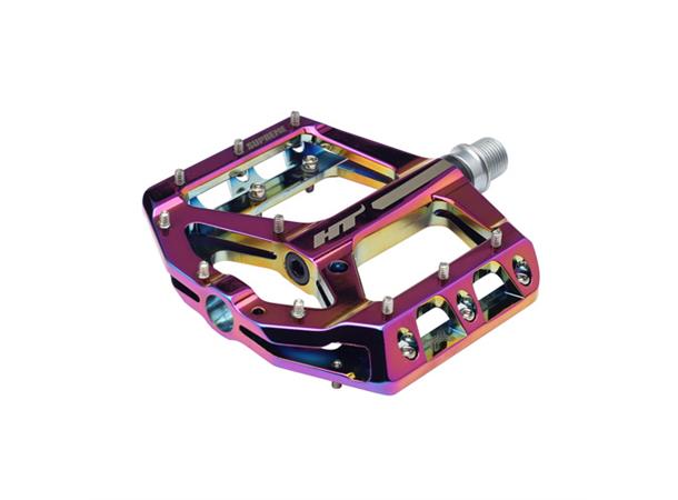 HT ANS10 Supreme Platformpedal Oil Slick Alu, 100x100x16.6mm,10-pins, 368gr 