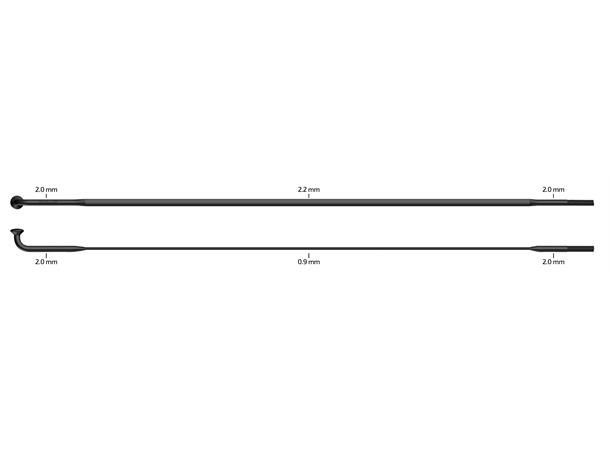 Sapim CX-Ray Sorte Eiker J-bend, 2.0/2.2/0.9, 20 pk 