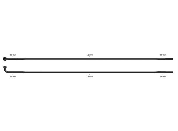 Sapim Race Sorte Eiker J-bend, 2.0/1.8/2.0, 100 pk 