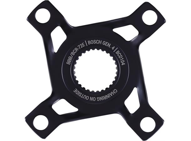BBB Bosch E-BikeMount BCR-72E Spider Gen 4, 104-BSD, 4-arm, Single 