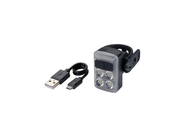 BBB Slide BLS-235 Frontlykt 50 Lumen, Micro USB, Sort 