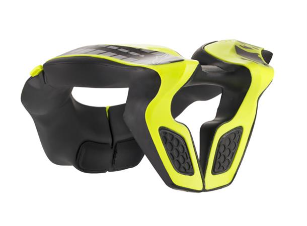 Alpinestars Youth Neck JR Nakkebeskytter Sort/Gul, Cat II, xxxgr 