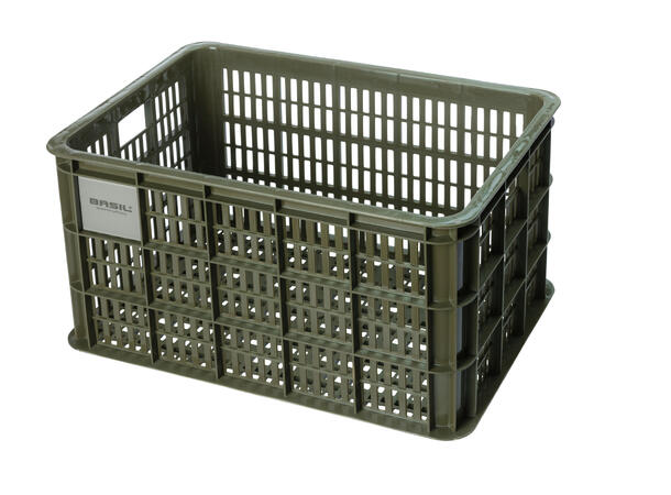Basil Crate Large Kasse Moss Green, 40L, Resirkulert 