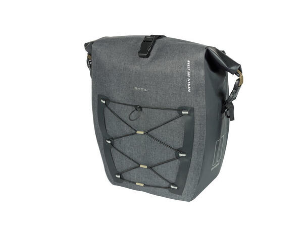 Basil Navigator MIK Studs Sideveske L Grå,31l,Vanntett IPX3,ink MIK-StudsPlate 