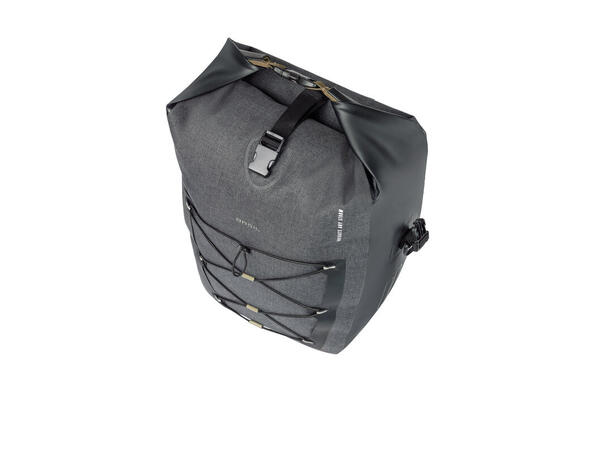 Basil Navigator MIK Studs Sideveske L Grå,31l,Vanntett IPX3,ink MIK-StudsPlate 