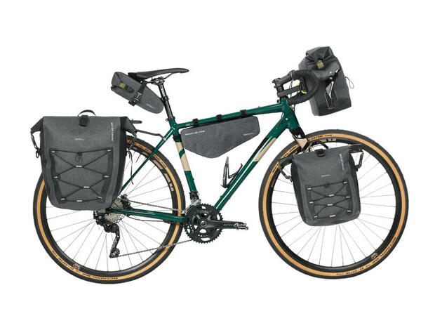 Basil Navigator MIK Studs Sideveske M Grå,15l,Vanntett IPX3,ink MIK-StudsPlate 