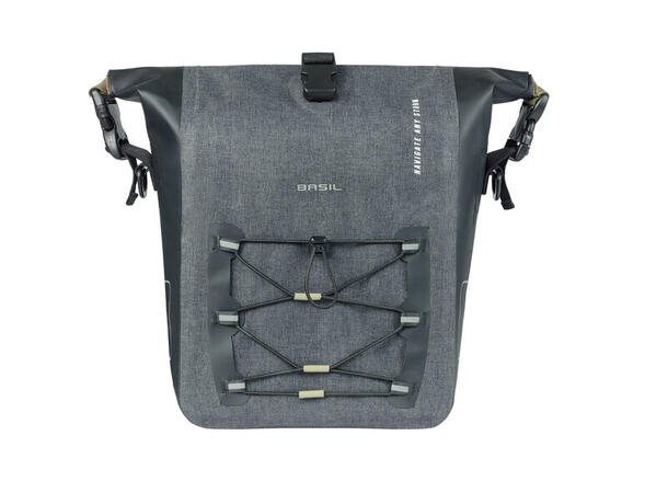 Basil Navigator MIK Studs Sideveske M Grå,15l,Vanntett IPX3,ink MIK-StudsPlate 