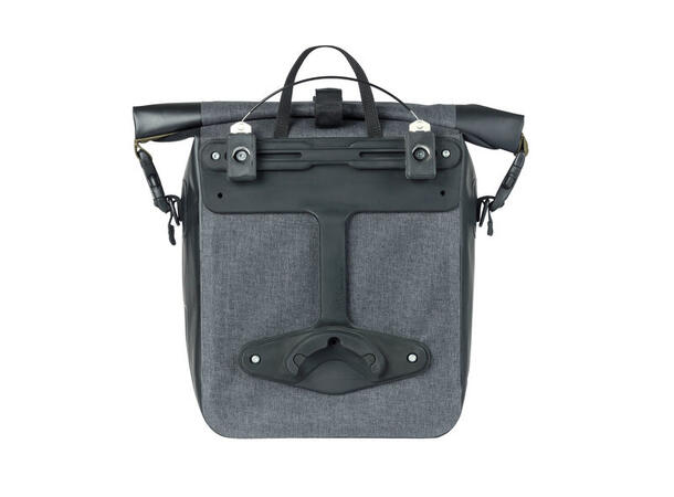 Basil Navigator MIK Studs Sideveske M Grå,15l,Vanntett IPX3,ink MIK-StudsPlate 