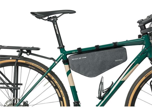 Basil Navigator Storm Rammeveske Grå, 2.2l, Vanntett(IPX3) 