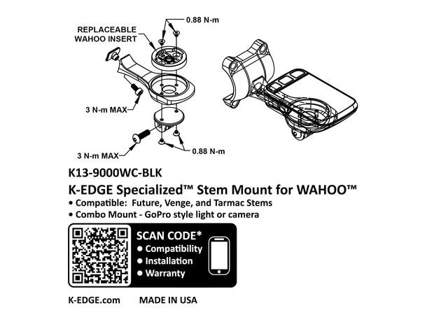 K-Edge Wahoo Future Combo Computerfeste Sort, Specialized Future feste 