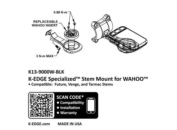K-Edge Wahoo Future Computerfeste Sort, Specialized Future feste 
