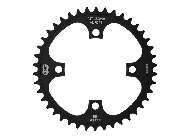 KMC Krankdrev 42T 104 BCD/4-arm, 1/8", Wide, Stål 