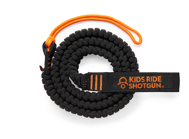 Kids Ride Shotgun Tow Rope Strikk Sort/oransje, for tauing av barn