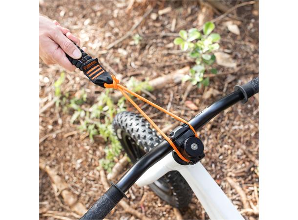 Kids Ride Shotgun Tow Rope Strikk Sort/oransje, for tauing av barn