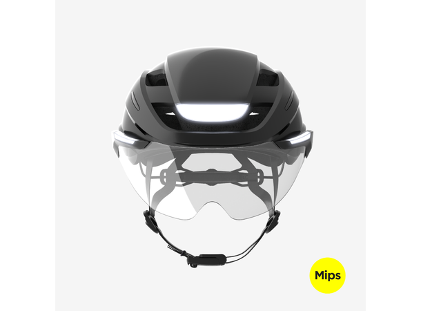 Lumos Ultra E-Bike MIPS Onyx Sort Hjelm M/L, 132LED, Lys/Blink, 54-61cm 