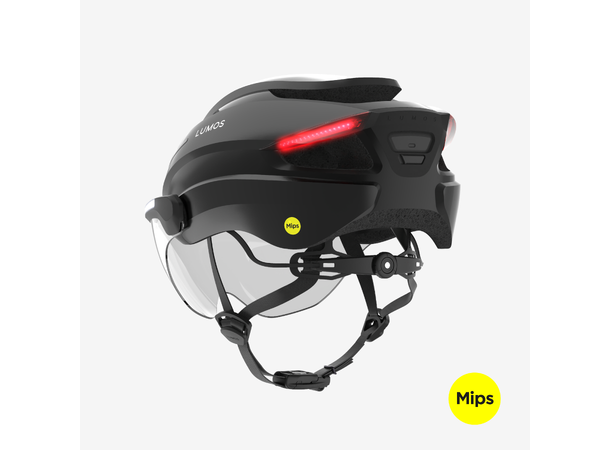 Lumos Ultra E-Bike MIPS Onyx Sort Hjelm M/L, 132LED, Lys/Blink, 54-61cm 