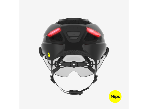 Lumos Ultra E-Bike MIPS Onyx Sort Hjelm M/L, 132LED, Lys/Blink, 54-61cm 