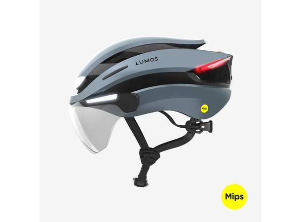 Lumos Ultra E-Bike MIPS Space Blå Hjelm M/L, 132LED, Lys/Blink, 54-61cm 