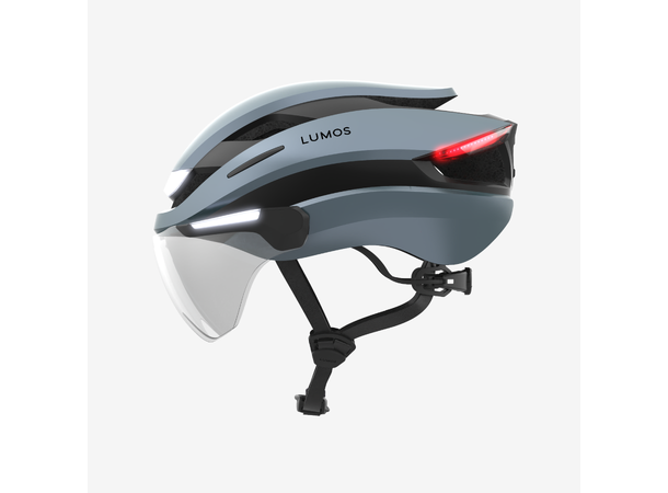 Lumos Ultra E-Bike Space Blå Hjelm M/L, 132LED, Lys/Blink, 54-61cm 
