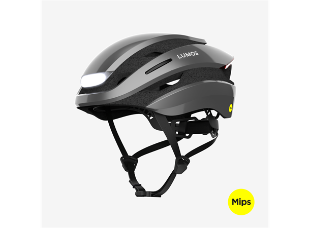 Lumos Ultra MIPS Grå Hjelm med Lys  M/L 94LED, Blink, 54-61cm