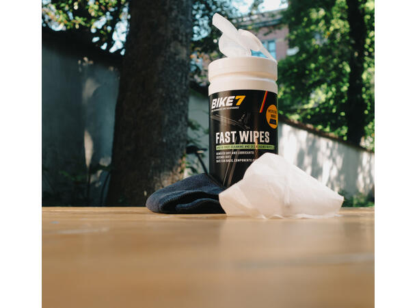 Bike7 Fast Wipes Rensekluter 70stk, 19x22cm, ink microfiberklut 