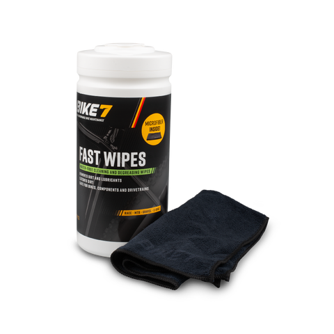 Bike7 Fast Wipes Rensekluter 70stk, 19x22cm, ink microfiberklut