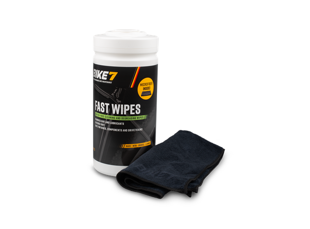Bike7 Fast Wipes Rensekluter 70stk, 19x22cm, ink microfiberklut 