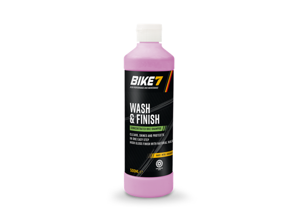Bike7 Wash & Finish Sykkelvask 500ml Til hele sykkelen, 1:10 blanding