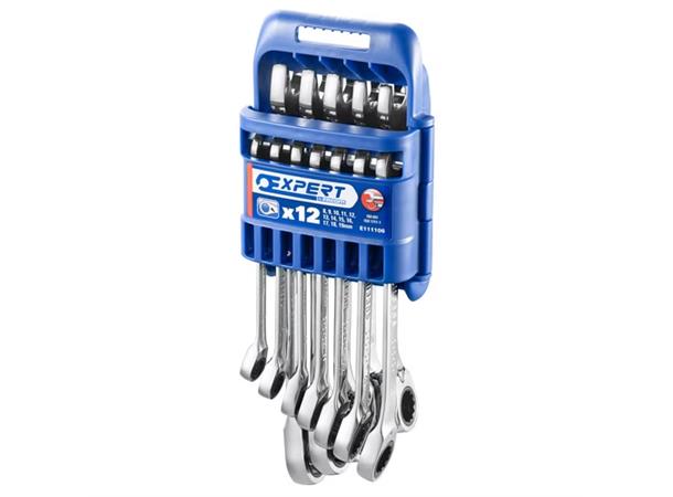 Expert by Facom 12pc Ratchet Fastnøkler 8-9-10-11-12-13-14-15-16-17-18-19mm 