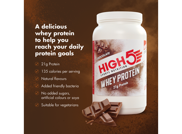 HIGH5 Whey Protein Sjokolade 700g, Pulver 