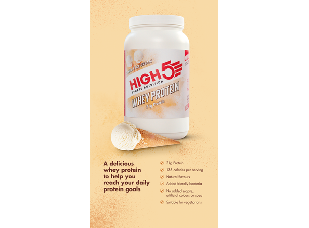 HIGH5 Whey Protein Vanilje Iskrem 700g, Pulver 