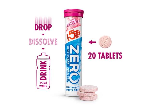 HIGH5 Zero Rosa Grapefrukt 8pk, 80gr - 20 tabletter 