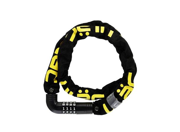 Uläc Steel Kombat Kjettinglås Sort/Gul Kode, 7mm x1000mm, 1220gr, Level 6 