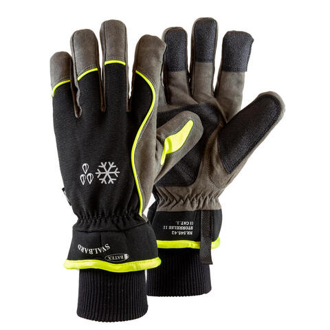 Batex Svalbard Vinter Arbeidshanske Sort, vanntett, Ribb, Par