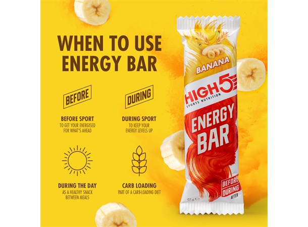 HIGH5 EnergyBar Banan 12pk, 55gr 
