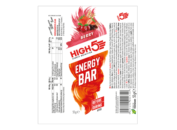 HIGH5 EnergyBar Bær 12pk, 55gr 