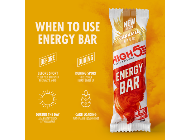 HIGH5 EnergyBar Karamell 12pk, 55gr 
