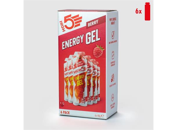 HIGH5 EnergyGel Bær 6pk, 40gr