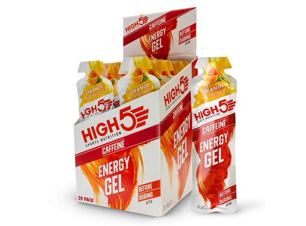 HIGH5 EnergyGel Koffein Appelsin 20pk, 40gr 