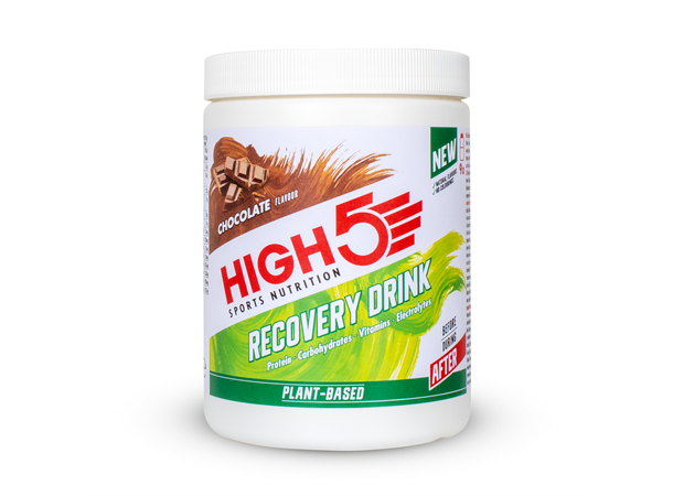 HIGH5 Recovery Drink Plant Sjokolade 450g, Plante basert, Vegansk, Pulver