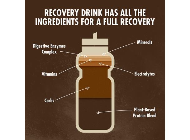 HIGH5 Recovery Drink Plant Sjokolade 450g, Plante basert, Vegansk, Pulver 