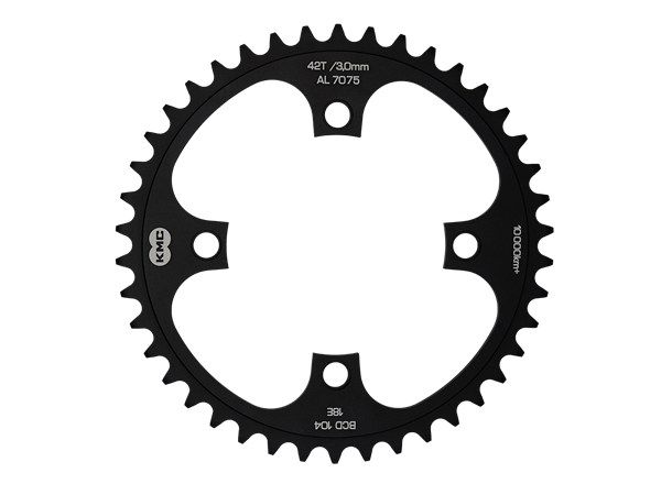 KMC Krankdrev 104 BCD/4-arm, 1/8", Wide, Stål 