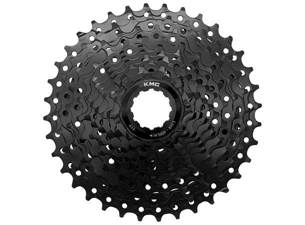 KMC REACT E-bike 10-Delt Kassett 11-36T, 421g, Sort, Shimano kompatibel 