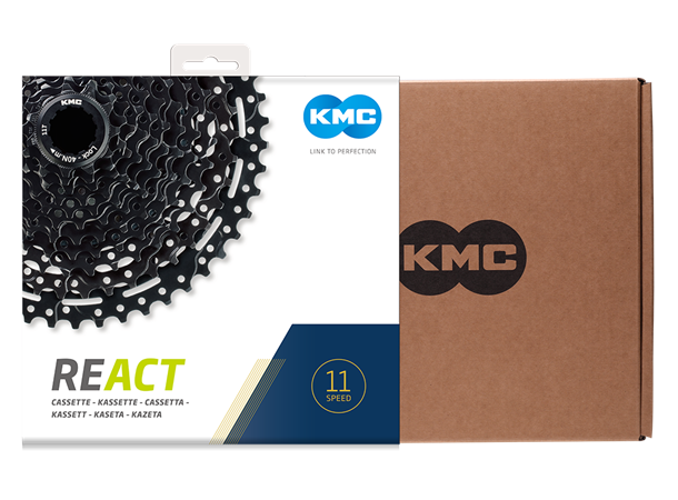 KMC REACT E-bike 11-Delt Kassett 11-50T, 724g, Sort, Shimano kompatibel