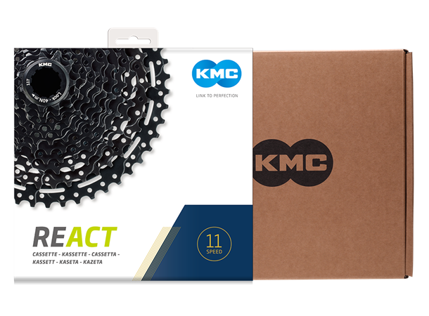 KMC REACT E-bike 11-Delt Kassett 11-50T, 724g, Sort, Shimano kompatibel 