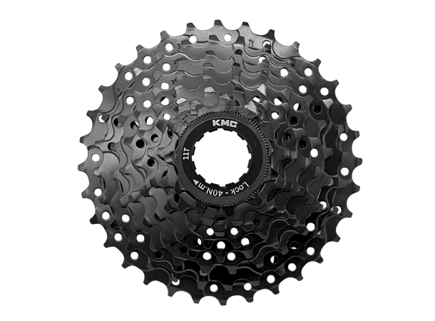 KMC REACT E-bike 8-Delt Kassett 4-pk 11-32T, 412g, Sort, Shimano kompatibel 