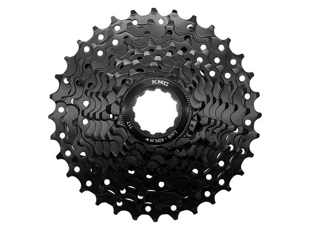 KMC REACT E-bike 9-Delt Kassett 4-pk 11-32T, 434g, Sort, Shimano kompatibel 